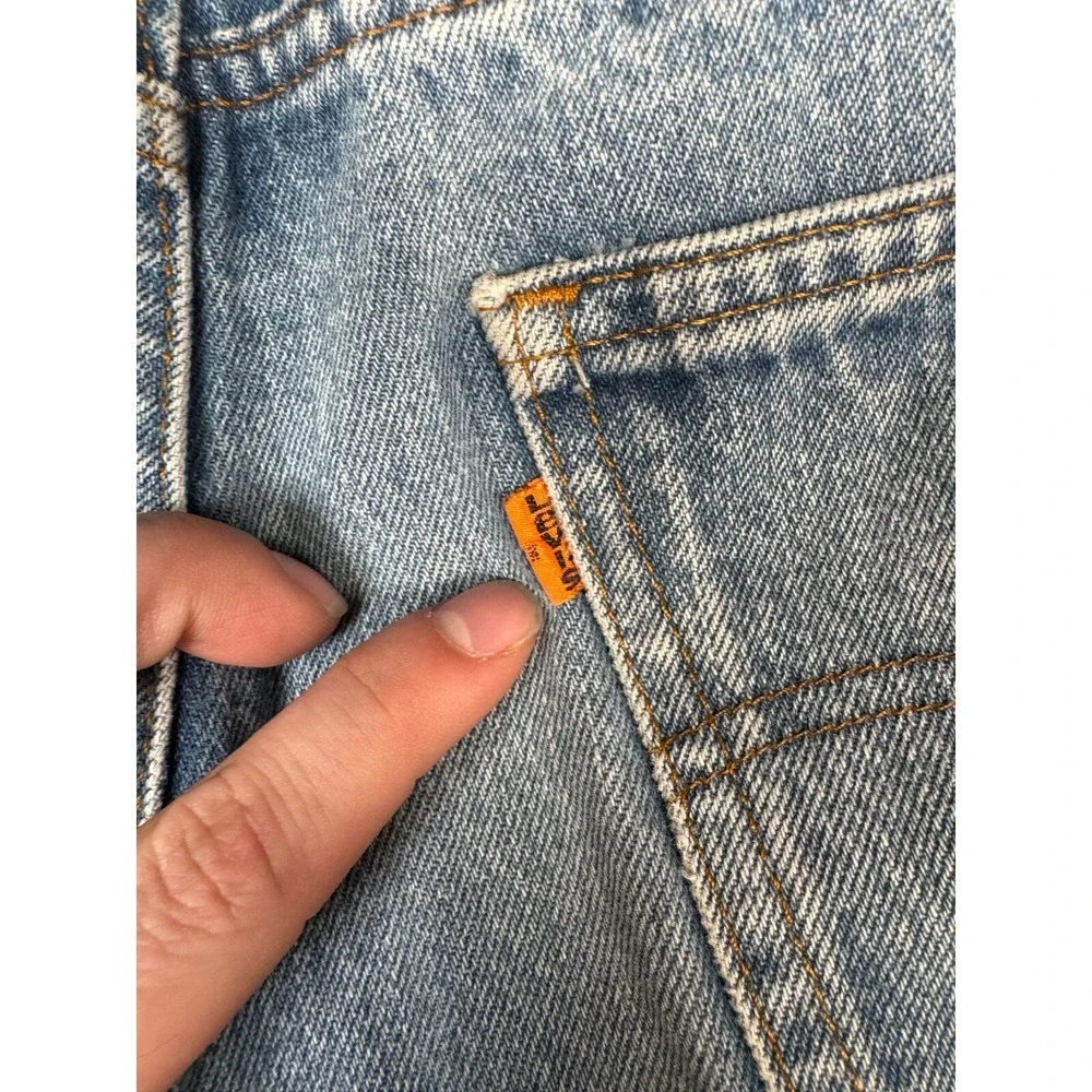 Levi's Jeans Mens 36 Fits 34x29 Blue 509-0217 Denim Orange Tab